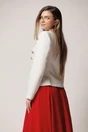 Sacou office din tweed bej cu paiete