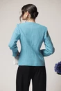 Sacou office din tweed bleu cu imprimeu pepit