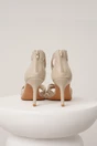 Sandale elegante din piele ecologica ivory cu bretelute