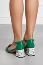 Sandale Nicole verzi cu imprimeuri