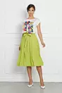 Tricou Nadia alb cu print colorat