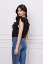 Tricou Stefy negru cu strasuri si dantela