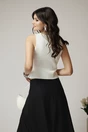 Vesta casual din tricot alba cu strasuri, 2, dyfashion.ro
