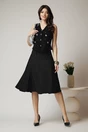 Vesta casual din tricot neagra cu strasuri