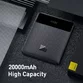 Baterie externa Baseus Blade High Power, 20000 mAh, 100W, Digital Display, Incarcare rapida, 2x USB-A, 2x USB-C, cablu USB-C inclus, Negru - 18
