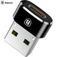 Adaptor Conversie Baseus USB-A la USB-C, Negru - 1