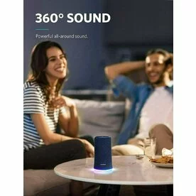 Boxa portabila wireless bluetooth Anker Soundcore Flare 2, 20W, 360° cu lumini LED, Albastru