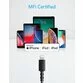 Cablu Anker PowerLine Select+ Lightning USB Apple official MFi 1.8 Negru - 2