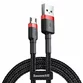 Cablu Baseus Cafule, Micro USB - USB, 2 metri, 1.5A, Negru/Rosu - 1