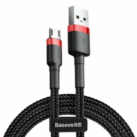 Cablu Baseus Cafule, Micro USB - USB, 2 metri, 1.5A, Negru/Rosu