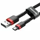 Cablu Baseus Cafule, Micro USB - USB, 2 metri, 1.5A, Negru/Rosu - 2