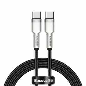 Cablu Baseus Cafule Series Metal USB-C la USB-C, 100W, 1m