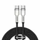 Cablu Baseus Cafule Series Metal USB-C la USB-C, 100W, 2m - 1