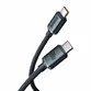 Cablu Baseus Crystal Shine, Fast Charge, USB-C la USB-C, 100W, 2m, Negru - 2