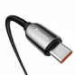 Cablu Baseus Display, USB-C la USB-C, 100W, Fast Charging, 2m, Negru - 3