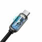 Cablu Baseus Display, USB-C la USB-C, 100W, Fast Charging, 2m, Negru - 4