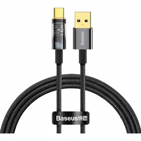 Cablu Baseus Explorer, USB la USB-C, 100W, Fast Charging, 1m