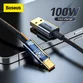 Cablu Baseus Explorer, USB la USB-C, 100W, Fast Charging, 1m - 4