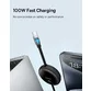 Cablu Baseus Free2Draw Mini, Retractabil, USB-C la USB-C, 100W, 1m - 19
