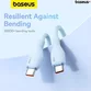 Cablu Baseus Pudding Series, 100W, USB-C la USB-C, Fast Charging, 1.2 metri - 9