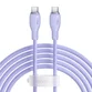 Cablu Baseus Pudding Series, 100W, USB-C la USB-C, Fast Charging, 2 metri - 1