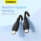 Cablu Baseus Pudding Series, Incarcare rapida, USB-C la USB-C, 100W, 2m, Negru - 3