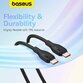 Cablu Baseus Pudding Series, Incarcare rapida, USB-C la USB-C, 100W, 2m, Negru - 5
