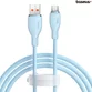 Cablu Baseus Pudding Series, USB la USB-C, 100W, Fast Charging, 1.2m, Albastru - 1