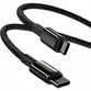 Cablu Baseus Tungsten Gold, USB-C la USB-C, 100W, Fast Charging, 1m, Negru - 3