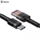 Cablu de date Baseus Cafule, 40W, USB la USB-C, Quick Charge, 1m - 2