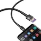 Cablu de date Baseus Cafule, 40W, USB la USB-C, Quick Charge, 1m - 6