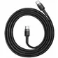 Cablu de date Baseus Cafule PD 2.0 60W, USB-C la USB-C, 2 metri, 20V, 3A - 6