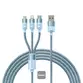 Cablu de date Baseus StarSpeed 3-in-1, Fast Charging, USB-C, Lightning, Micro USB, 3.5A, 1.2 metri - 3