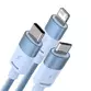 Cablu de date Baseus StarSpeed 3-in-1, Fast Charging, USB-C, Lightning, Micro USB, 3.5A, 1.2 metri - 4