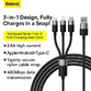 Cablu de date Baseus StarSpeed 3-in-1, Fast Charging, USB-C, Lightning, Micro USB, 3.5A, 1.2 metri - 6