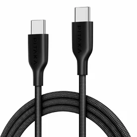 Cablu Pitaka Flex Braided, USB C-USB C, 1.2 metri, Negru