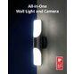 Camera supraveghere eufy Security Wall Light Cam S100, 2K, 1200 lumeni, Night Vision Color, AI, IP65, Floodlight Camera, Negru - 2