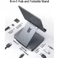 Hub Anker 551 USB-C 8-in-1, cu stand pliabil pentru tableta, 4K HDMI, 2 USB-A, microSD / SD, Gri - 3
