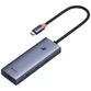Hub Baseus UltraJoy 6-in-1, USB-C la HDMI4K@60Hz, 4xUSB 3.0, 1xPD, 100W, Gri - 4
