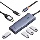 Hub Baseus UltraJoy 6-in-1, USB-C la HDMI4K@60Hz, 4xUSB 3.0, 1xPD, 100W, Gri - 5