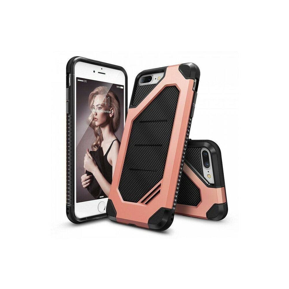 Husa iPhone 7 Plus / iPhone 8 Plus Ringke ARMOR MAX ROSE GOLD + BONUS folie protectie display Ringke