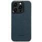 Husa Pitaka MagEZ 4, Aramida 1500D, pentru iPhone 15 Pro, MagSafe, Negru/Albastru - 1