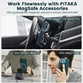 Husa Pitaka MagEZ Pro 4, Aramida 1500D, pentru iPhone 15 Pro Max, MagSafe, Negru/Albastru - 3