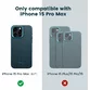 Husa Pitaka MagEZ Pro 4, Aramida 1500D, pentru iPhone 15 Pro Max, MagSafe, Negru/Albastru - 9