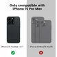 Husa Pitaka MagEZ Pro 4, Aramida 1500D, pentru iPhone 15 Pro Max, MagSafe, Negru/Gri - 3