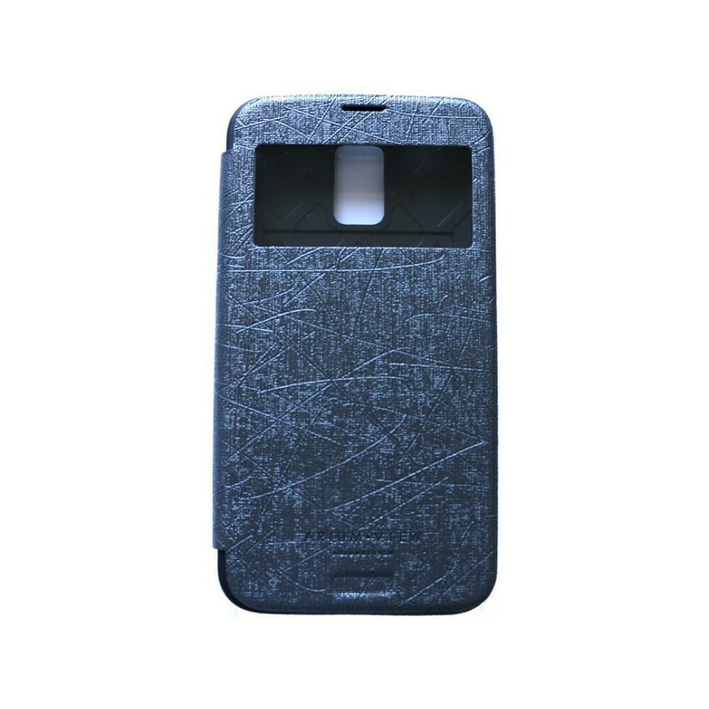 Husa Samsung Galaxy S5 Arium Bumper Flip View gri - albastru