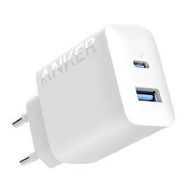 Incarcator de retea Anker 312 20W, USB-C, USB-A, Power Delivery, PowerIQ, Alb