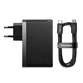 Incarcator rapid Baseus GaN5 Pro, 2x USB-C, 1x USB, 140W, cablu USB-C inclus - 3