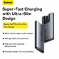 Incarcator retea Baseus GaN5 Pro Ultra Slim, 65W, USB, USB-C, Cablu inclus - 8