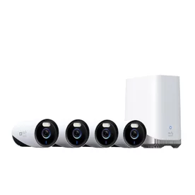 Kit supraveghere video wired eufyCam E330 (Professional), Rezolutie 4K, AI, Supraveghere 24/7, HomeBase 3 + 4 camere video, Alb